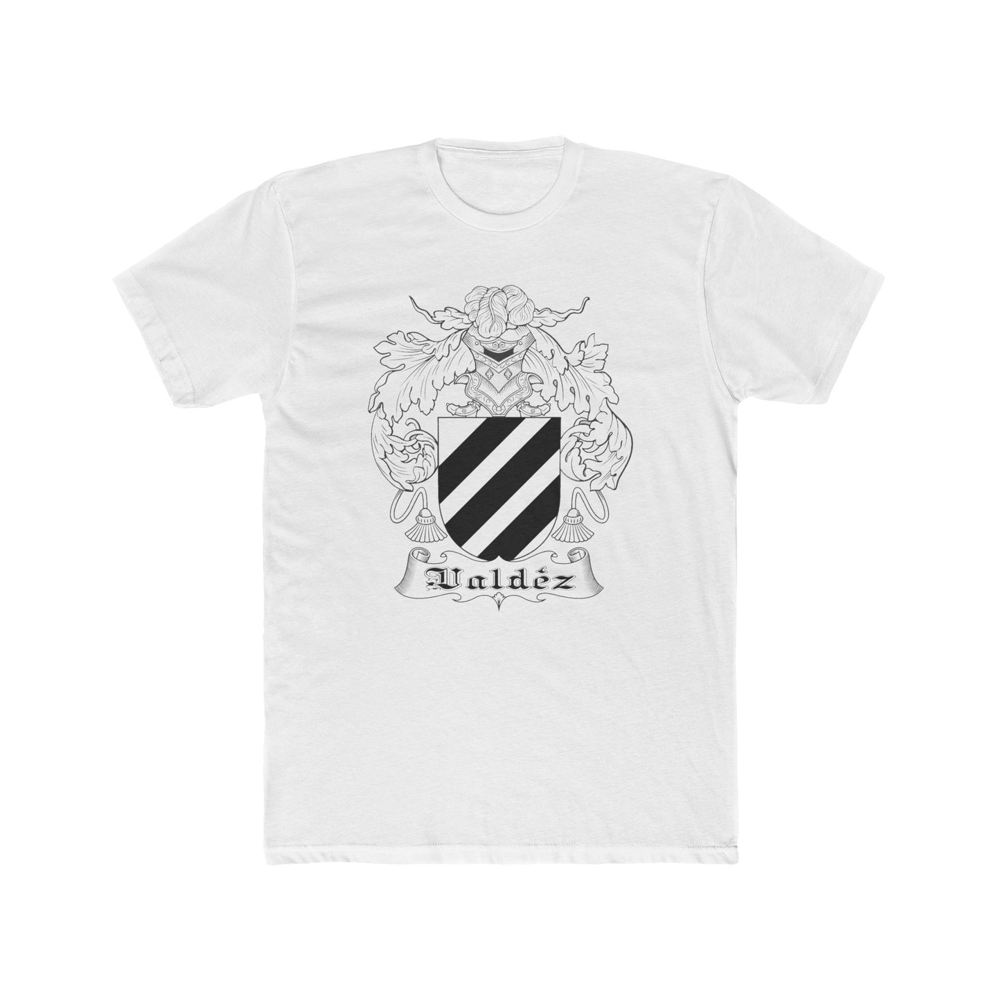 T-Shirt Valdez Coat of Arms Spanish Mexican Heritage Unisex Cotton Crew Tee