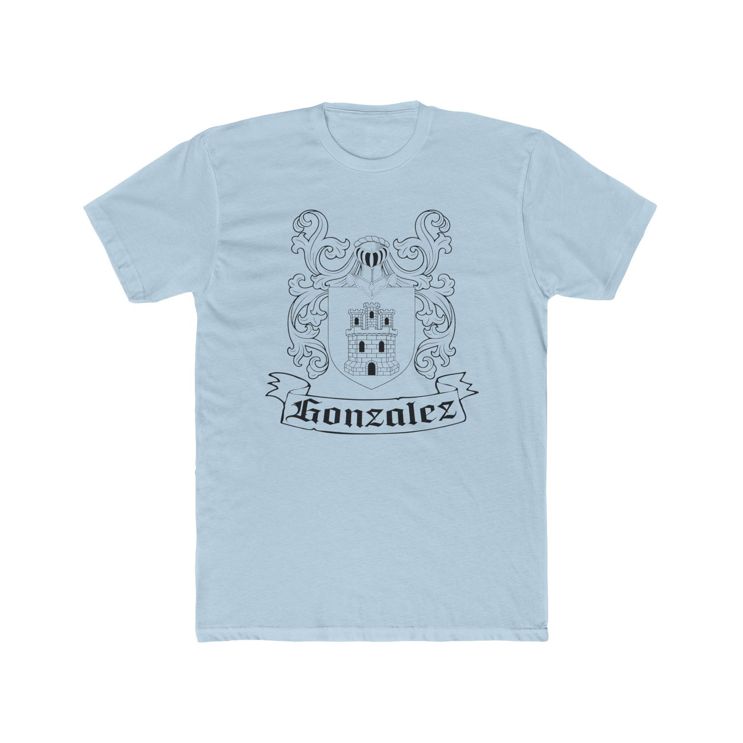 T-Shirt with Gonzalez Coat of Arms - Spanish Ancestry Crest