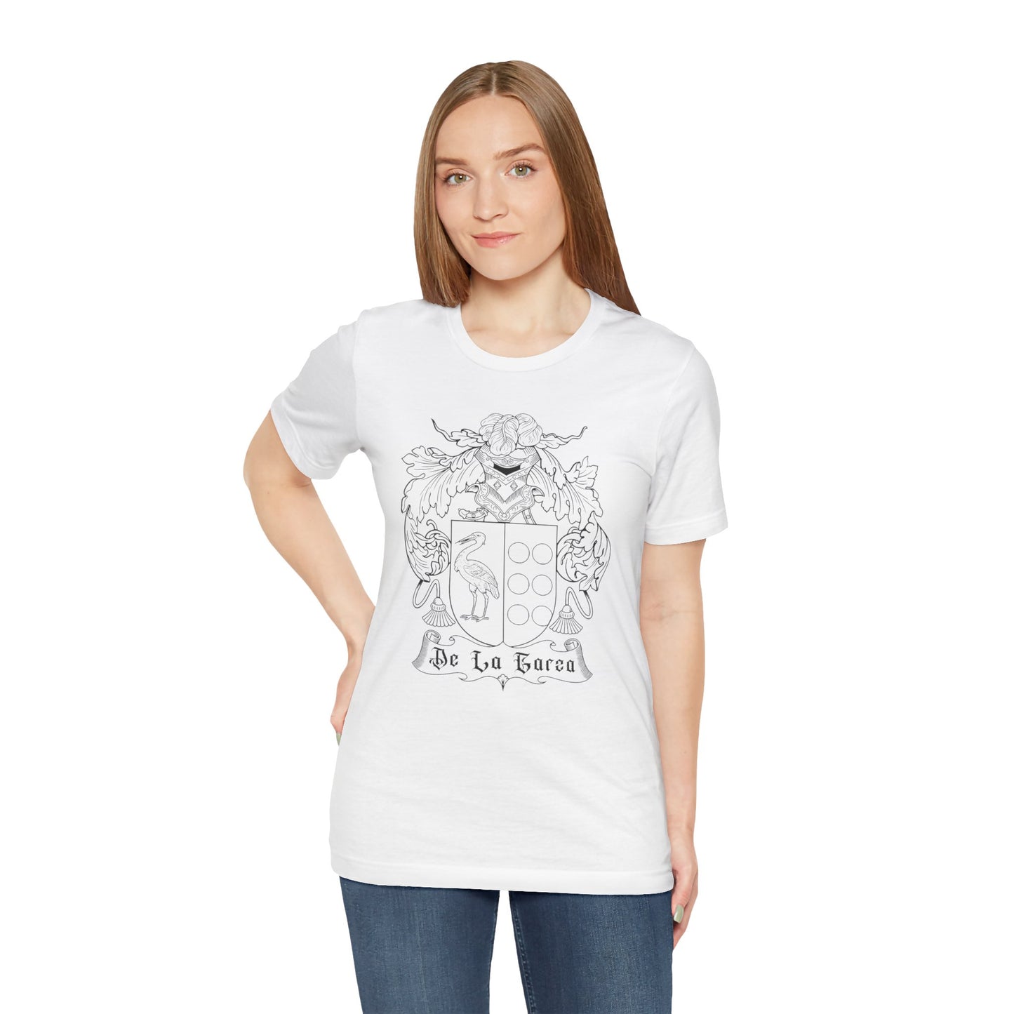 Unisex Tee Spanish Heraldry De La Garza Coat of Arms Shield of Arms Culture Mexicans with Spanish Roots