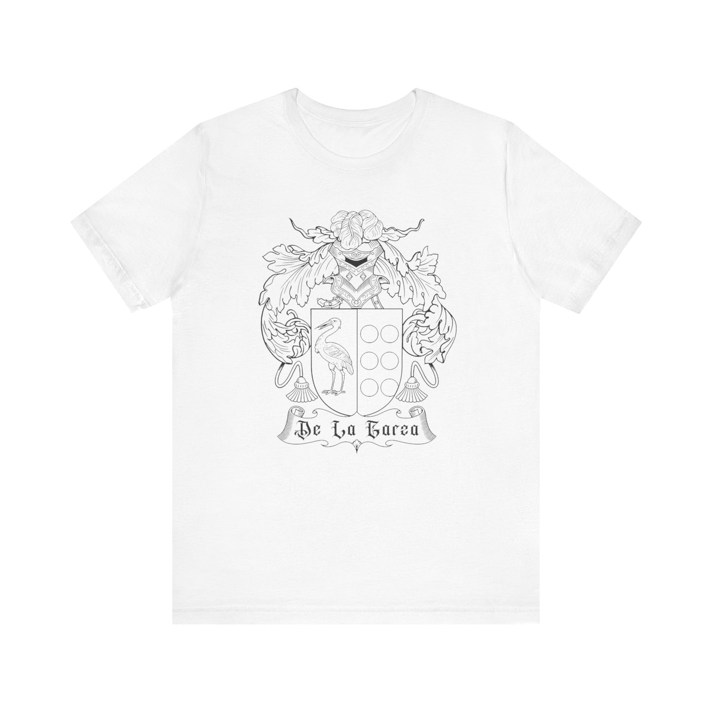 Unisex Tee Spanish Heraldry De La Garza Coat of Arms Shield of Arms Culture Mexicans with Spanish Roots