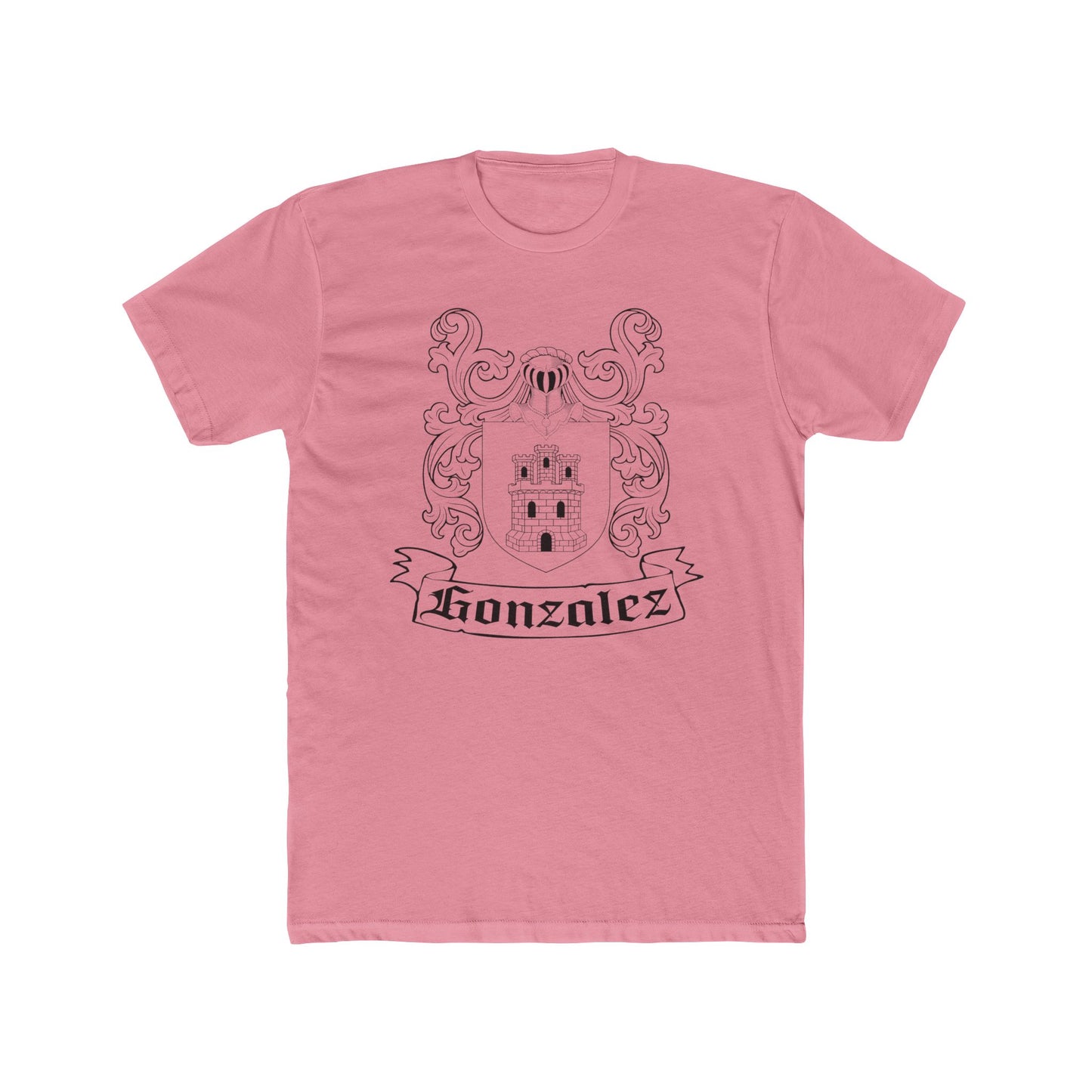 T-Shirt with Gonzalez Coat of Arms - Spanish Ancestry Crest