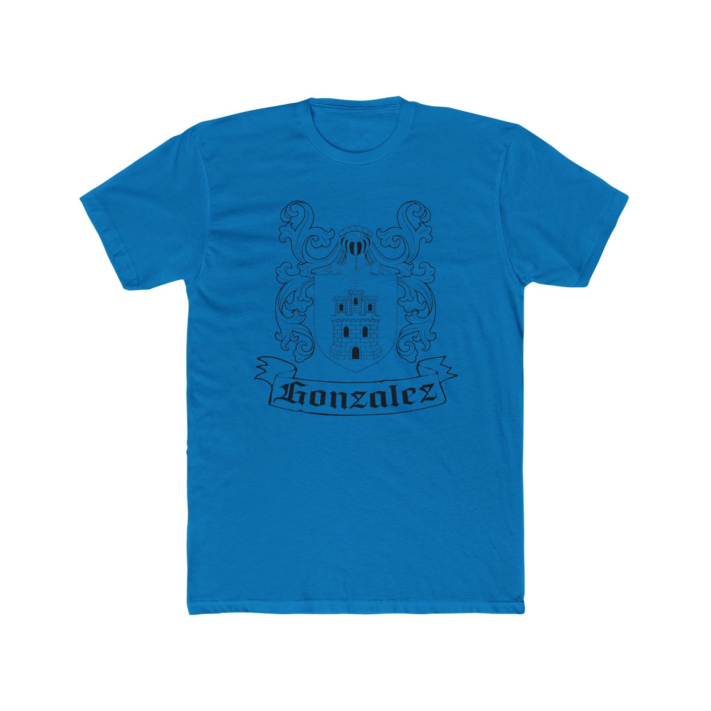 T-Shirt with Gonzalez Coat of Arms - Spanish Ancestry Crest