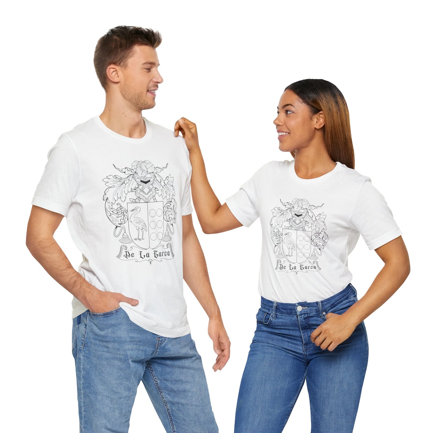 Unisex Tee Spanish Heraldry De La Garza Coat of Arms Shield of Arms Culture Mexicans with Spanish Roots
