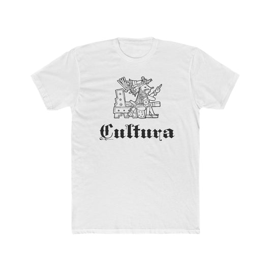 Aztec Art Unisex Cotton Tee - Mexican Heritage Xochipilli God Design