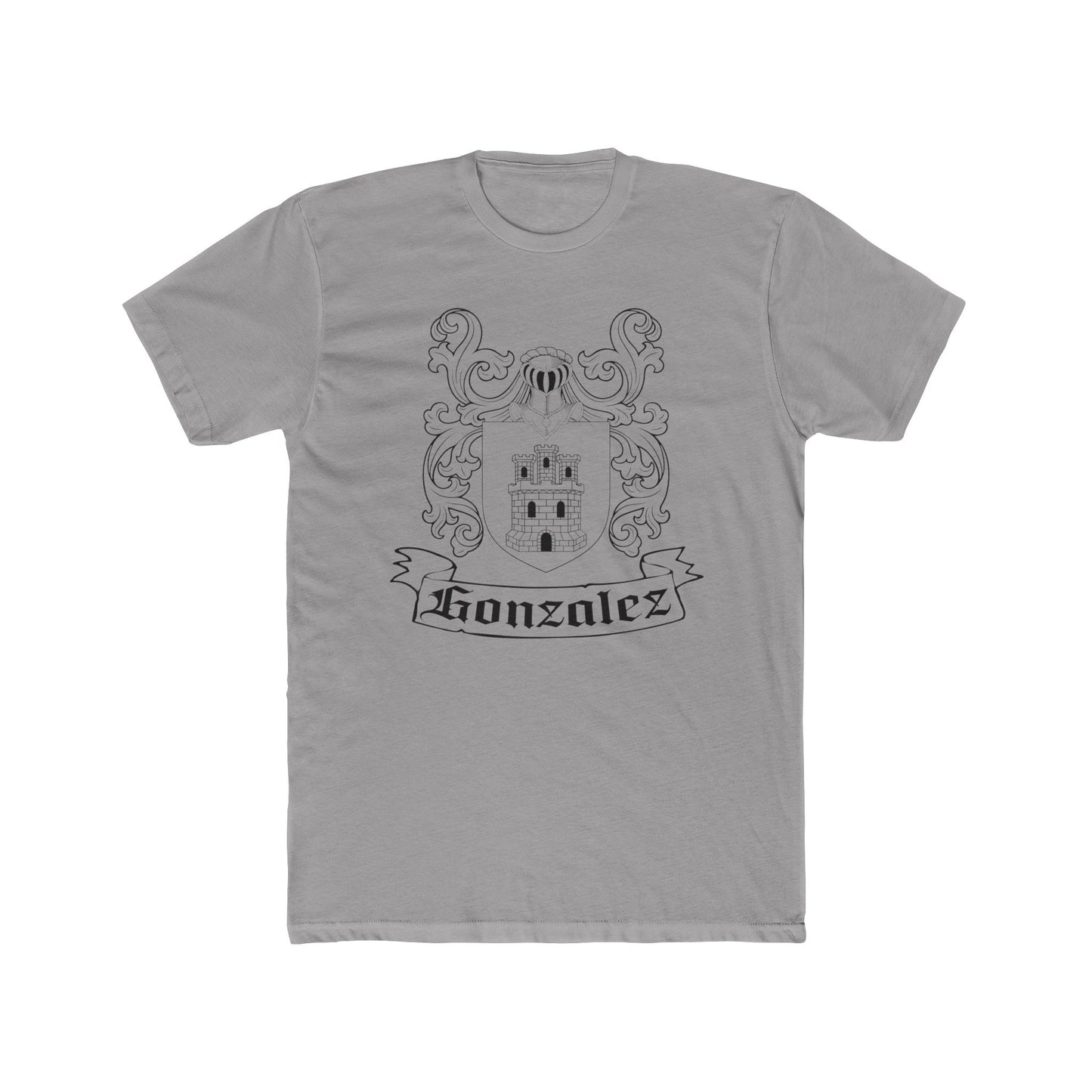 T-Shirt with Gonzalez Coat of Arms - Spanish Ancestry Crest