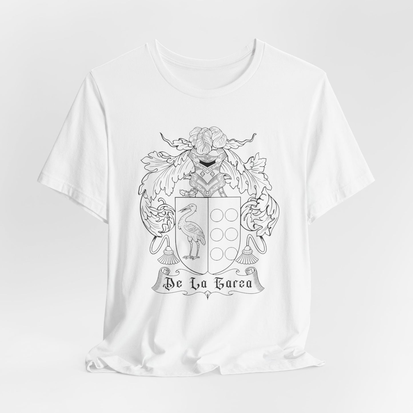 Unisex Tee Spanish Heraldry De La Garza Coat of Arms Shield of Arms Culture Mexicans with Spanish Roots