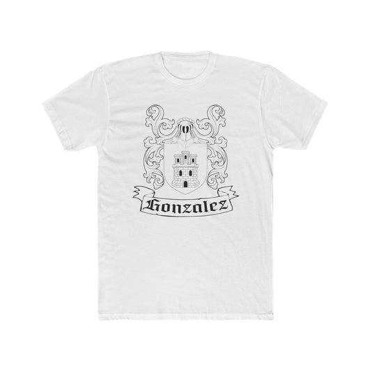 T-Shirt with Gonzalez Coat of Arms - Spanish Ancestry Crest