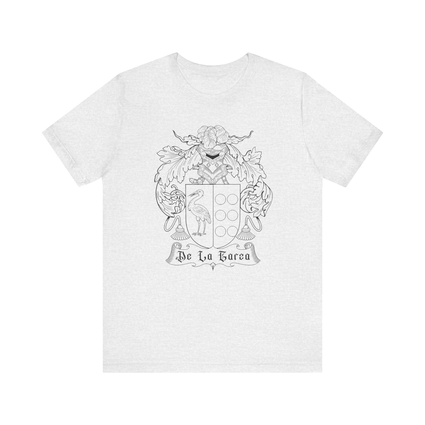 Unisex Tee Spanish Heraldry De La Garza Coat of Arms Shield of Arms Culture Mexicans with Spanish Roots