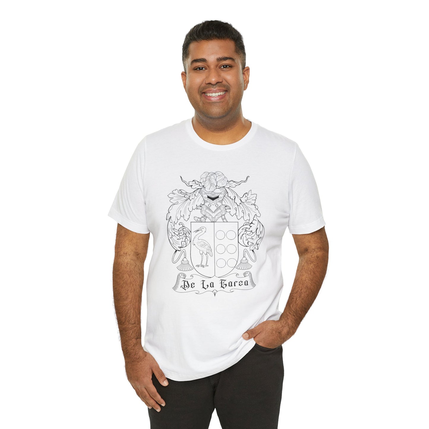 Unisex Tee Spanish Heraldry De La Garza Coat of Arms Shield of Arms Culture Mexicans with Spanish Roots