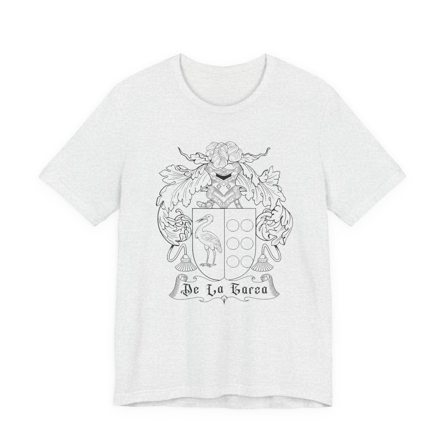 Unisex Tee Spanish Heraldry De La Garza Coat of Arms Shield of Arms Culture Mexicans with Spanish Roots