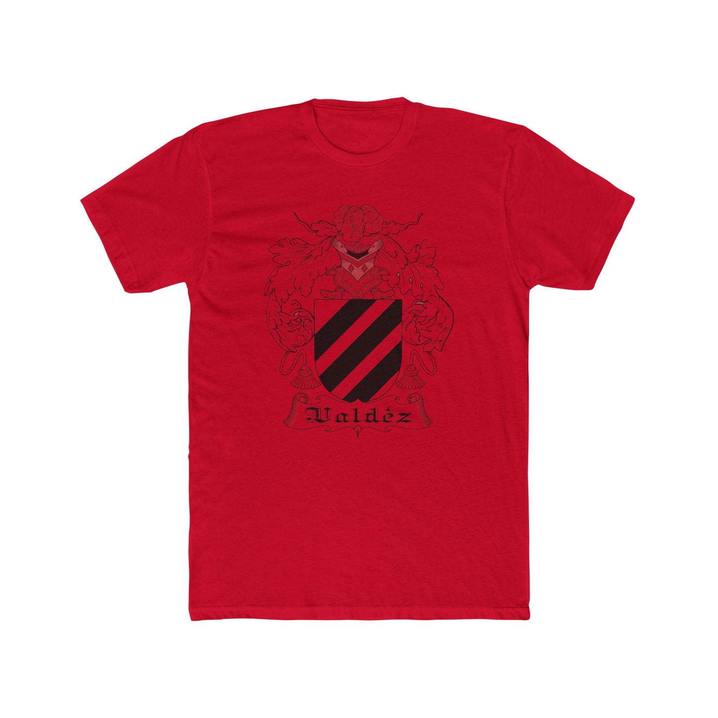 T-Shirt Valdez Coat of Arms Spanish Mexican Heritage Unisex Cotton Crew Tee